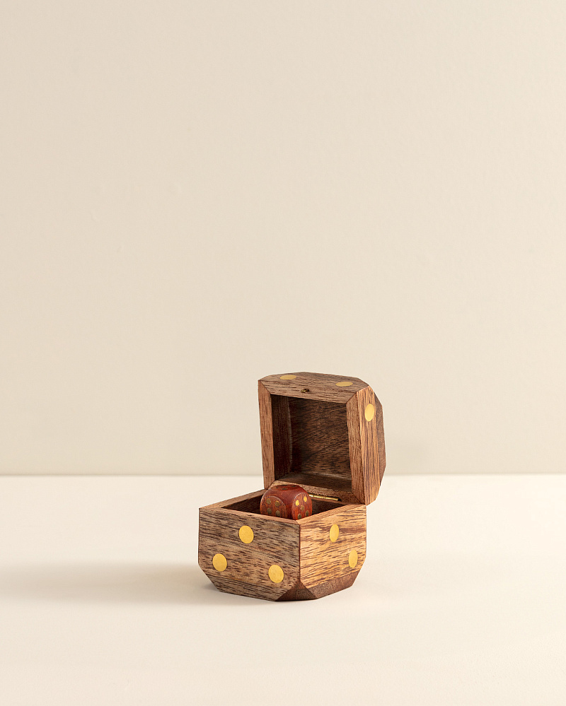 Шкатулка Raina 6x6x6 см. - коричневая