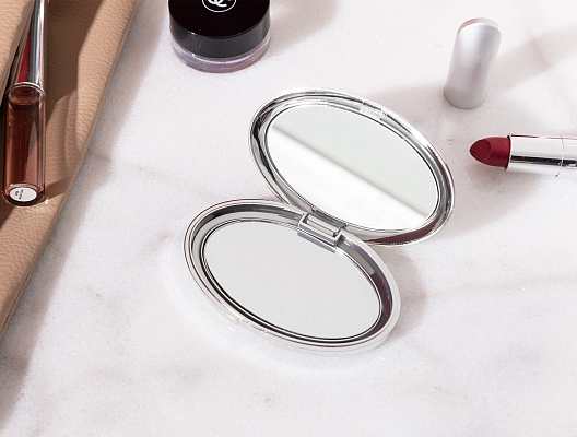 Мини-зеркало Simon 8,9x5,6x1,3 см. - серебристое