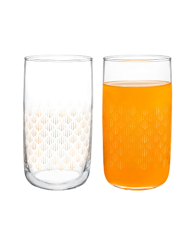 Набор стеклянных стаканов Musette-Golden из 4 шт., 365мл