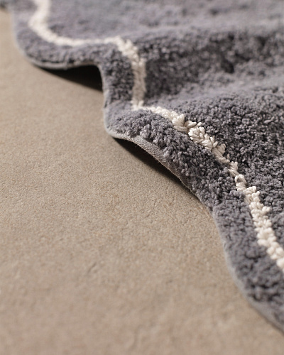 Коврик для ванной Yvoire 50x80 см. - серый / белый