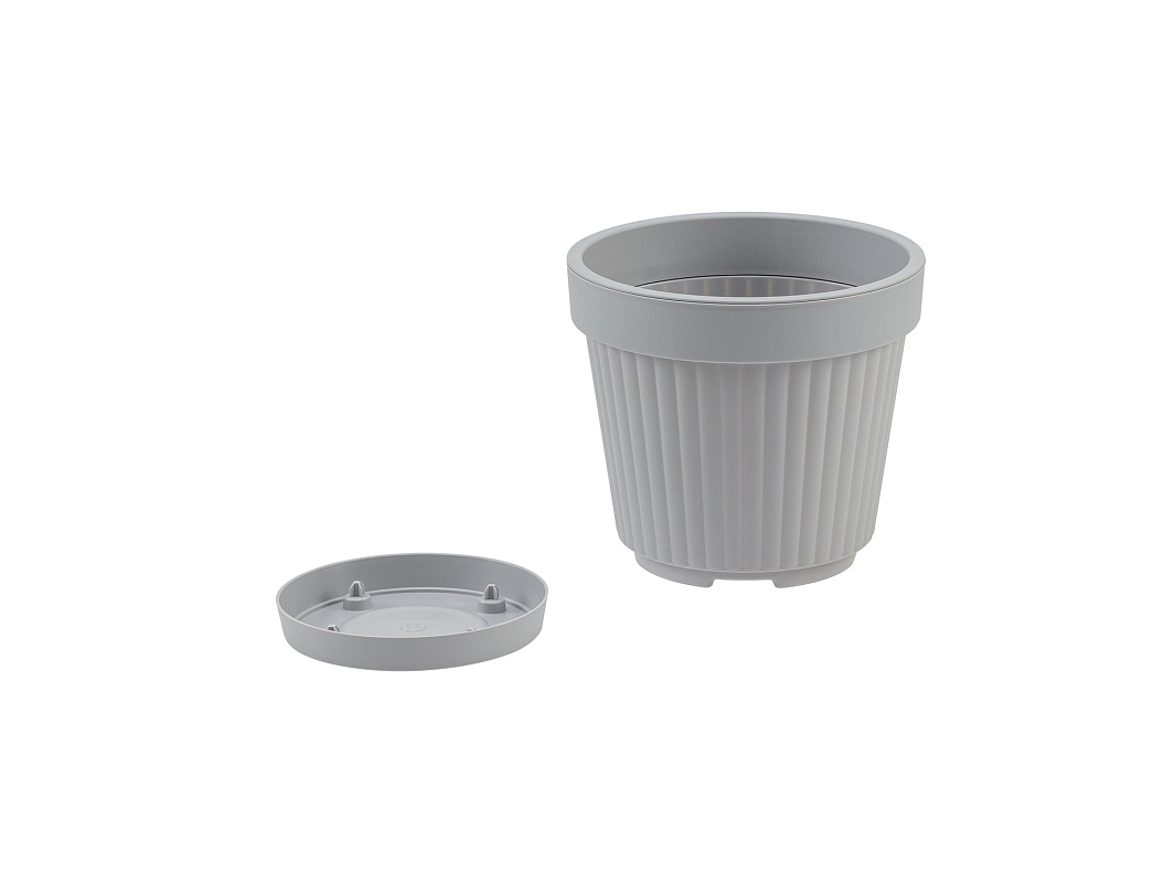 Горшок для цветов Jolıe 2300 мл. - светло-серый
