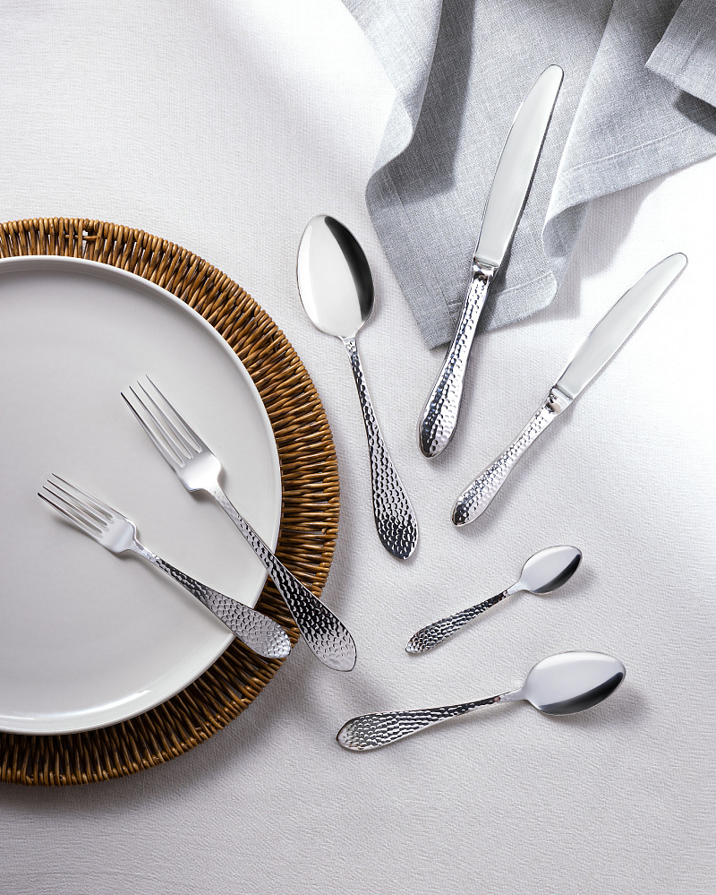 Набор столовых приборов La Rose из 42 шт. - серебристый