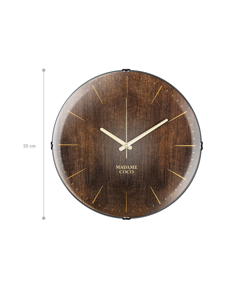 Настенные часы Bern 35x35x5 см. - коричневые / черные