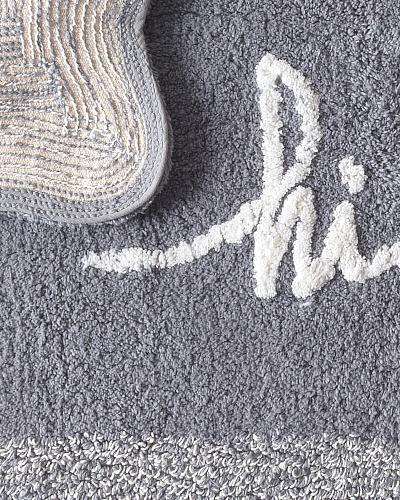 Коврик для ванной Gordes 50x80 см. - серый / белый