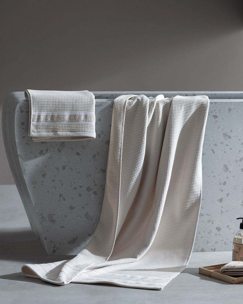 Набор полотенец Renier Luxury Collection из 2 шт., 50x90 - 80x160 см. - бежевый