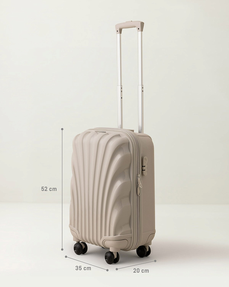 Чемодан Huitre размера S, 2,65 кг  - бежевый