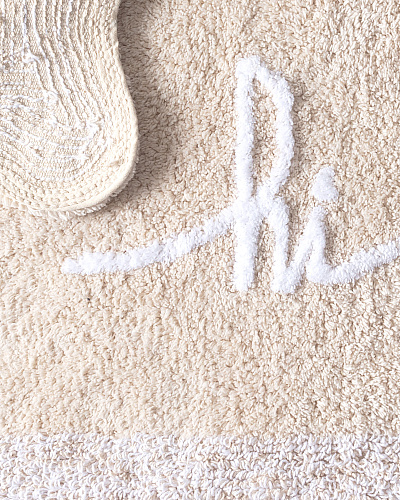 Коврик для ванной Gordes 50x80 см. - бежевый / белый