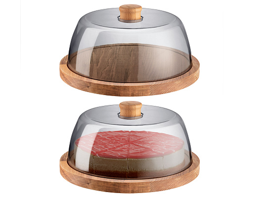 Тортовница Josette 24x24x12 см. - темно-серая