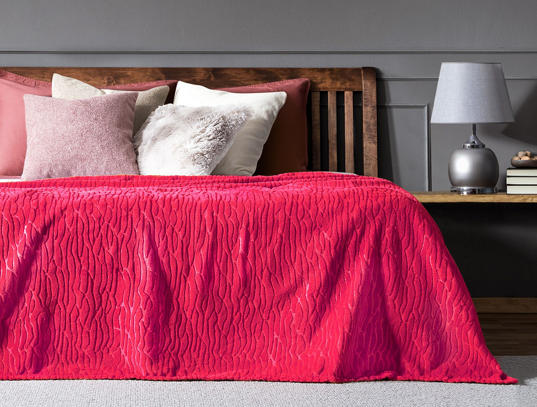 Плед Jacques Welsoft 200х220 см. - фуксия