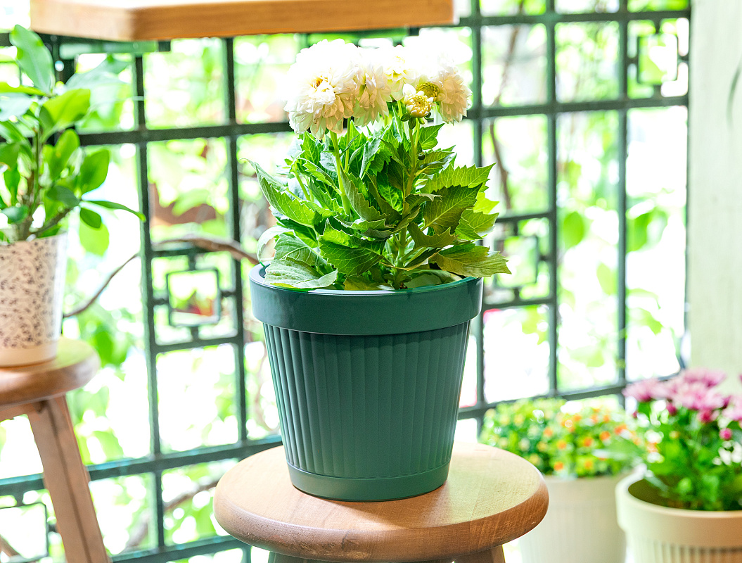 Горшок для цветов Jolıe 3750 мл. - темно-зеленый