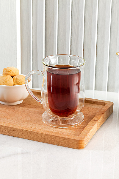 Двойная стеклянная чашка 200мл