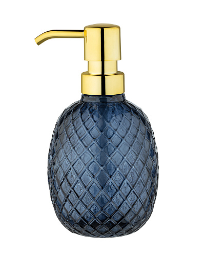 Стеклянный дозатор жидкого мыла Tracy - темно-синий