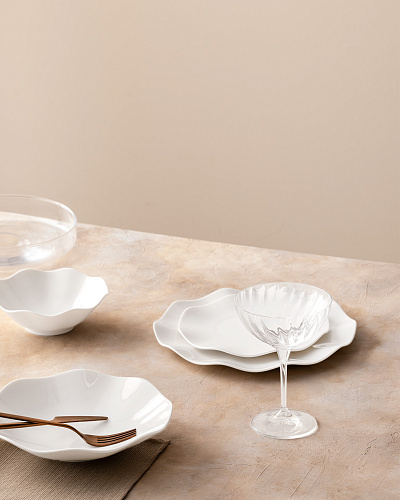 Обеденный сервиз Manarolo из 24 шт., 15-26 см. - белый