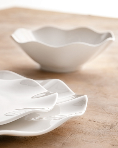 Обеденный сервиз Manarolo из 24 шт., 15-26 см. - белый