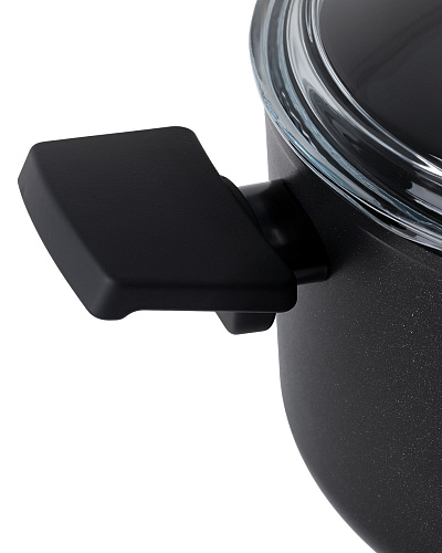 Набор посуды Titanium Professional из 7 шт., 18-22-26 см. - черный