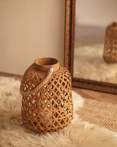 Подсвечник Philippe Lantern 27x27x40 см. - бежевый