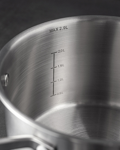 Кастрюля Raye с крышкой 18x11,5 см. - нержавеющая сталь