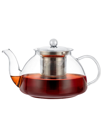 Чайник из боросиликатного стекла Floren с сетчатым ситом, 1000мл