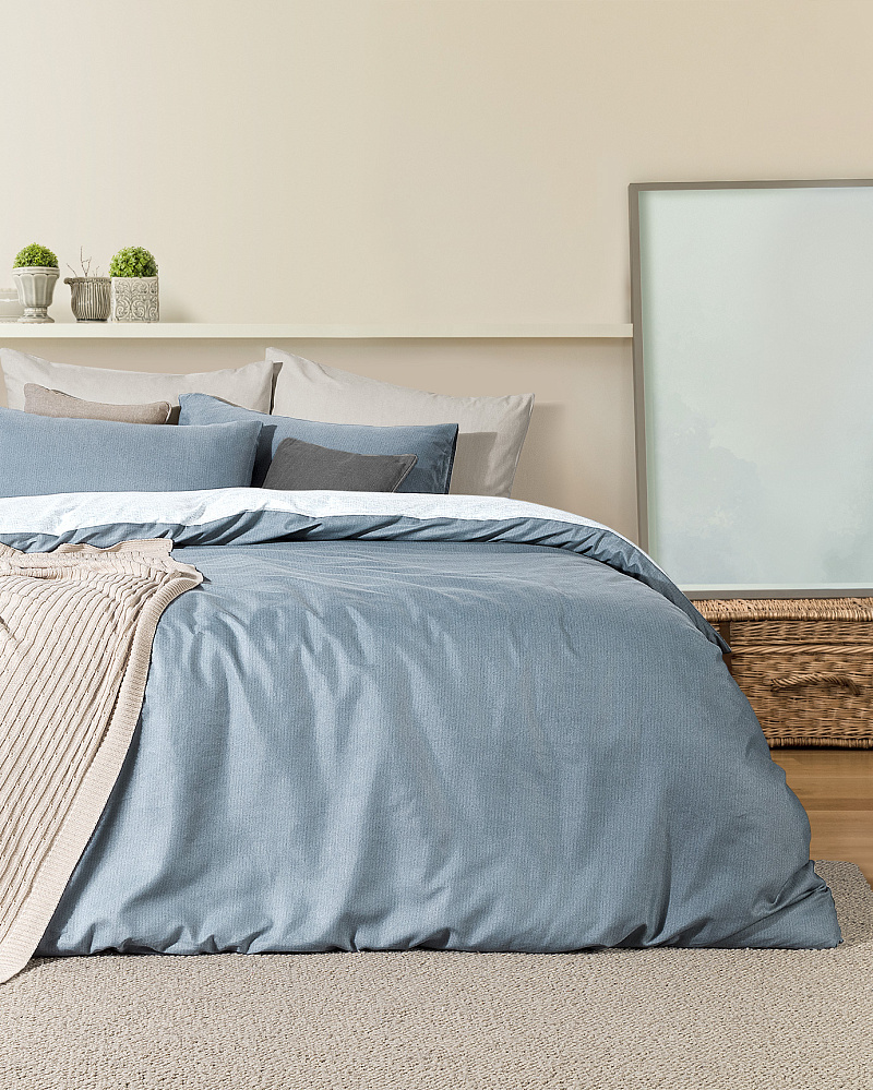 Комплект постельного белья семейный Odette с 2 пододеяльниками 240x260 см, хлопок