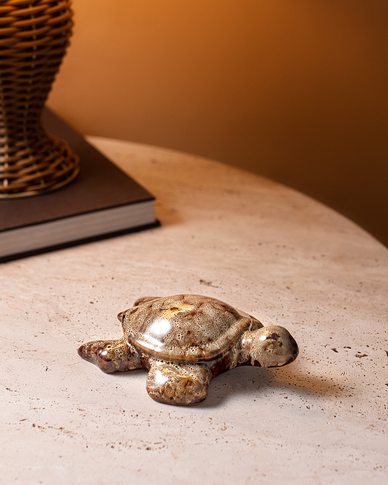 Декоративная черепашка 15,4x11,5x4,5 см. - коричневая