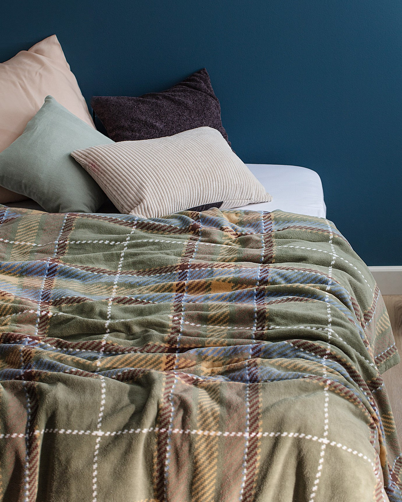 Плед Antonin Welsoft с принтом 200x220 см. - хаки