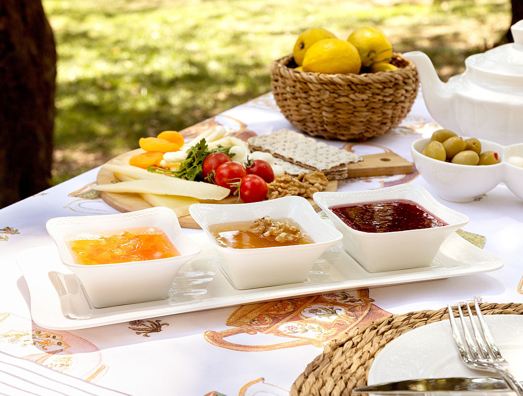 Набор из 4 фарфоровых блюд New Petit Concept, 37,2x14,3x5,8см