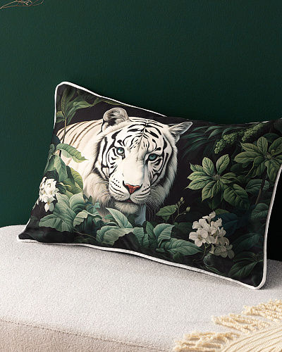 Декоративная наволочка Arlette 30x50 см. - зеленая