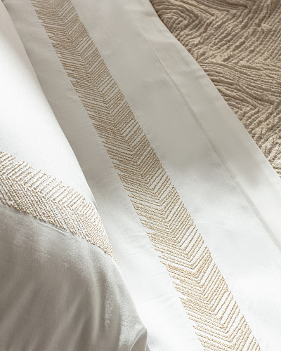 Подарочный комплект постельного белья евро Charente с одеялом и покрывалом 260x280 см, хлопок