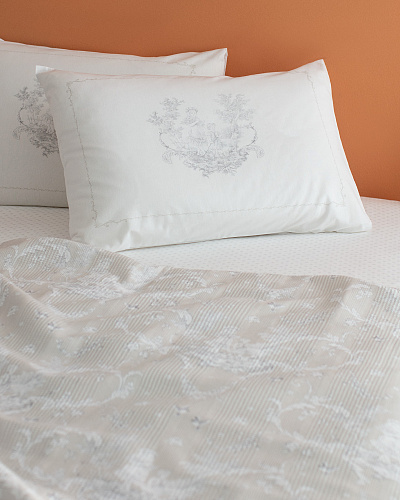 Комплект постельного белья двуспальный Arlette с вафельным покрывалом 240x260 см, - хлопок, лиоцелл