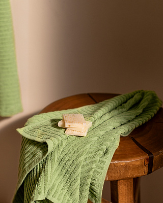 Набор банный унисекс халат и полотенце Carla 2 шт., L-XL р., 50x90 см. - хаки