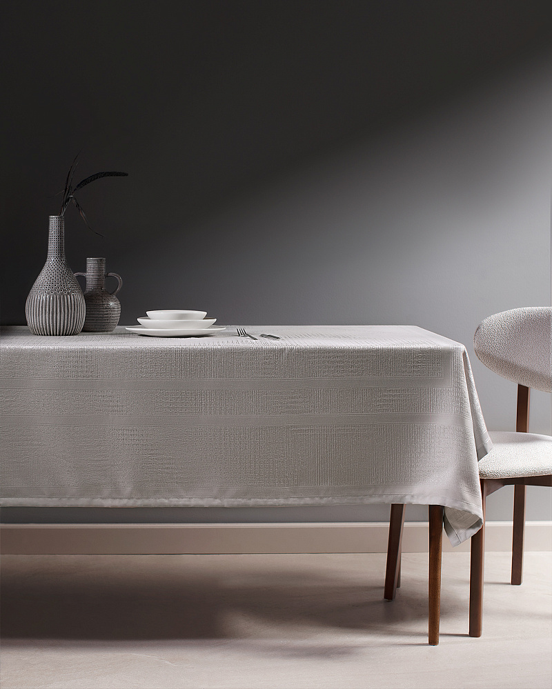 Скатерть Clarice 160x230 см. - светло-серый