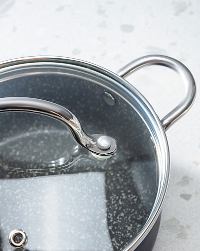 Набор посуды Mini Granite Look из 3 шт., 1,4 л., 1л. - темно-синий