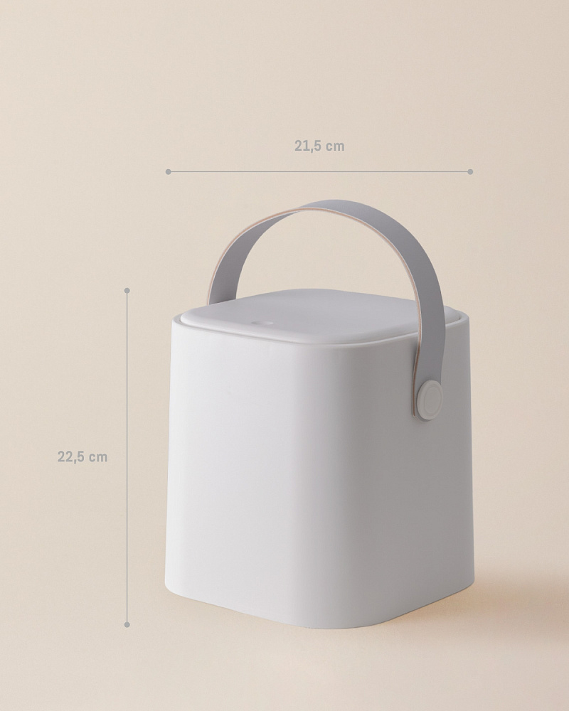 Контейнер для мусора  Anglais 21,5x21,5x22,5 см. - экрю