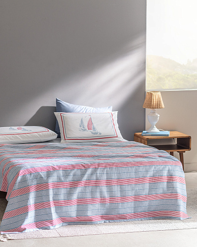 Комплект постельного белья полутораспальный Marc с вафельным покрывалом 160x240 см, - хлопок, лиоцелл