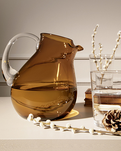 Графин стеклянный Emeline 2,5л - золотой