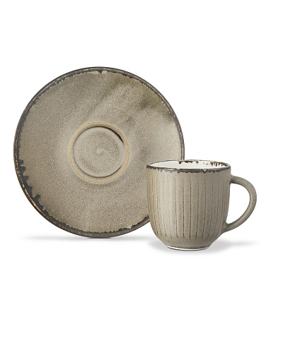 Кофейный набор Hiver из 2 чашек и 2 блюдец, фарфор, 90мл