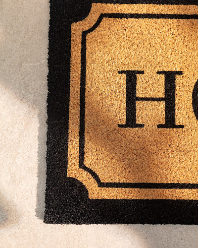 Придверный коврик Montparnasse 45x75 см. - горчичный / черный