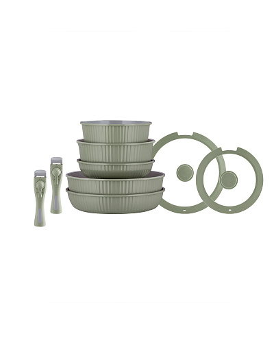 Набор посуды Benard из 9 шт. - зеленый