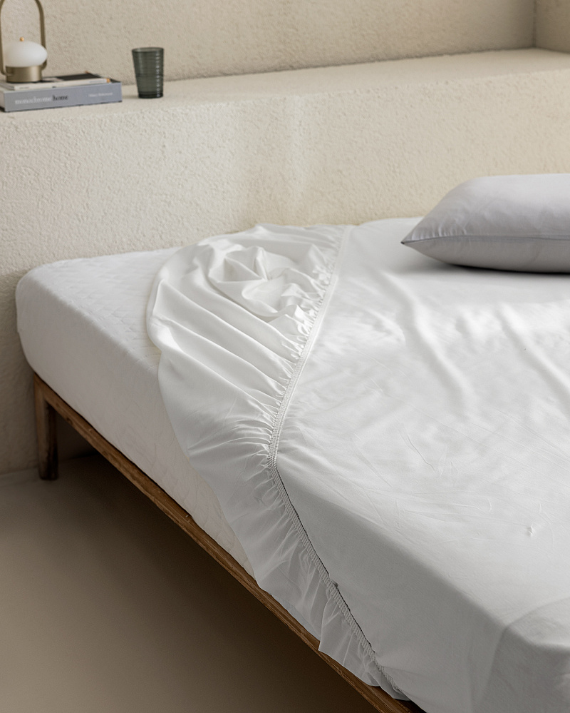 Простыня двуспальная Manon 160x200 см, хлопок