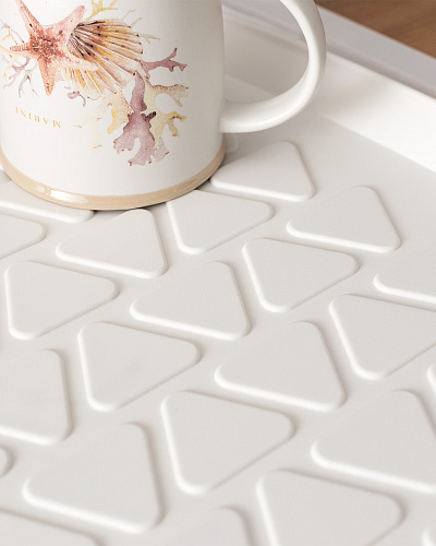 Поднос для сушки посуды Emmy 35,8x35x2,5 см. - экрю