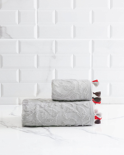 Полотенце для лица Giverny 50x70см - светло-серое