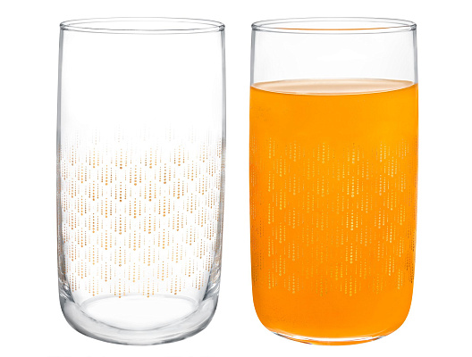 Набор стеклянных стаканов Musette-Golden из 4 шт., 365мл