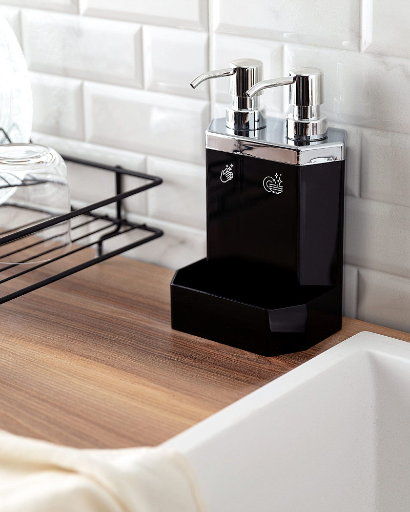 Диспенсер - пластиковый дозатор для жидкого мыла Benameur - черный