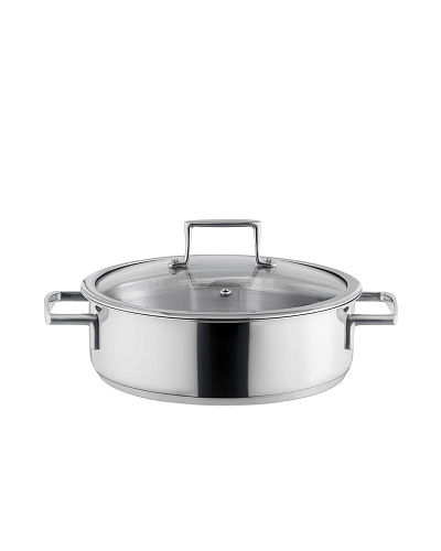 Кастрюля Elena с крышкой 24x7,5 см. - нержавеющая сталь