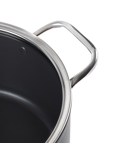 Набор посуды Titanium Professional из 7 шт., 18-22-26 см. - темно-серый