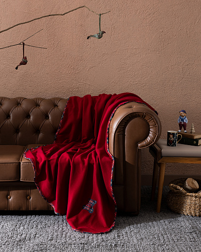 Плед Tanise 130x170 см, - красный