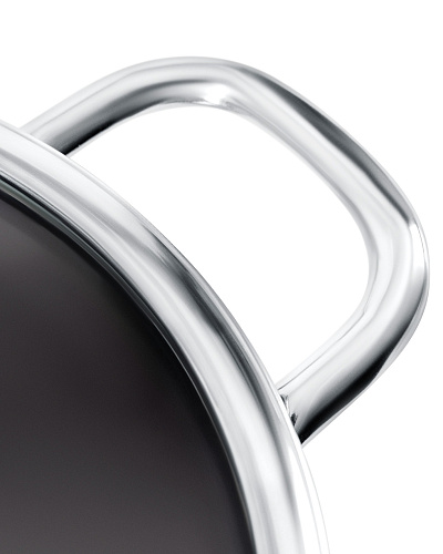 Набор посуды Titanium из 7 шт., 18-22-26 см. - белый / черный