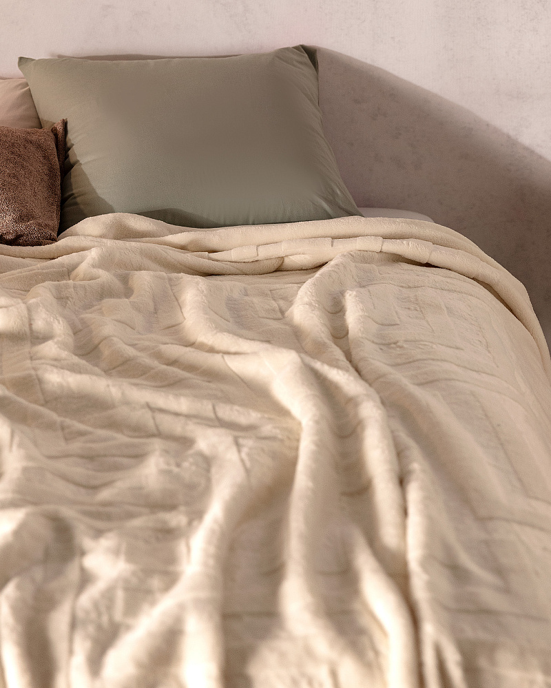 Плед Clementine 220x240 см. - экрю