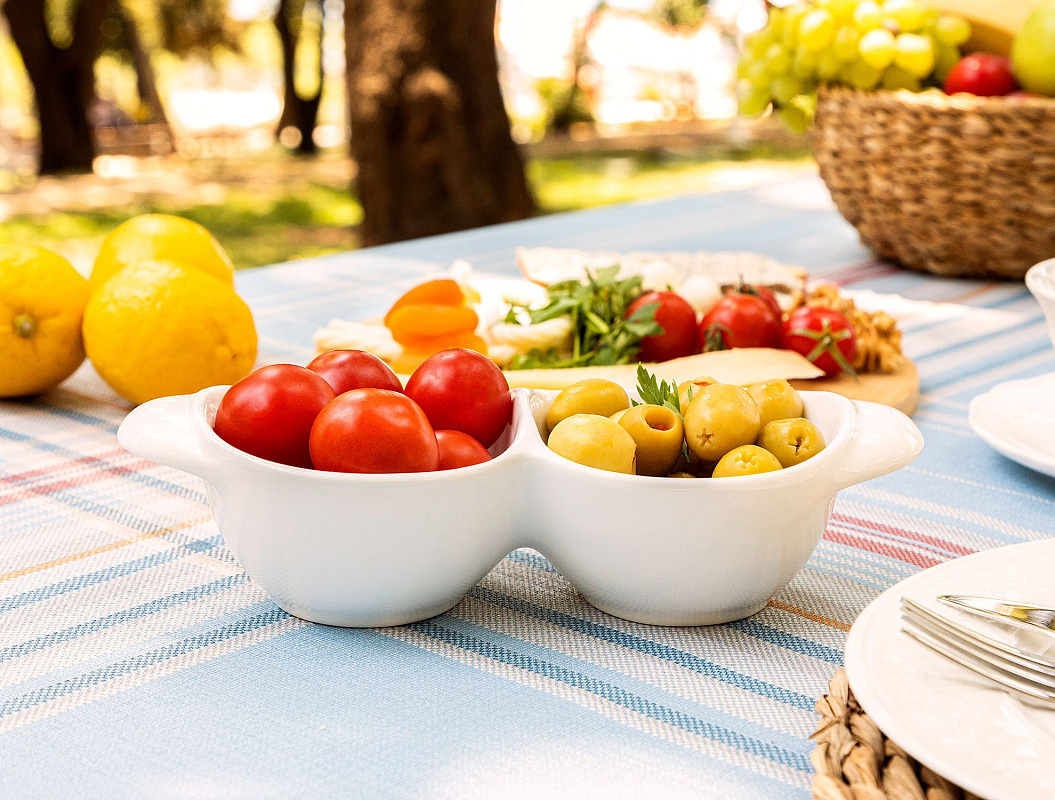 Фарфоровое блюдо из 2 частей New Petit Concept, 22,5x9,6x5,7см