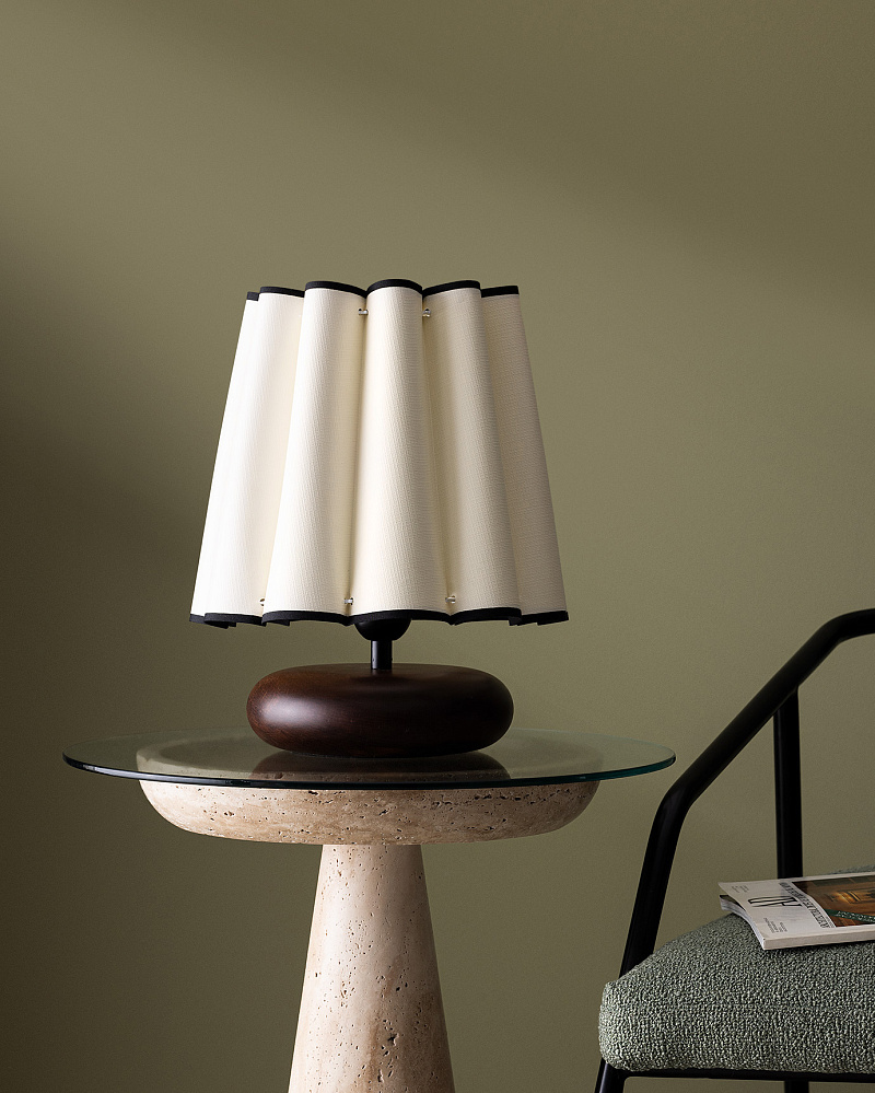 Абажур Elizabeth 36x28x28 см. - коричневый / экрю